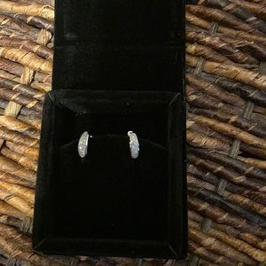 1/10ct diamond 10k white gold earrings. Originally purchased from Amazon.